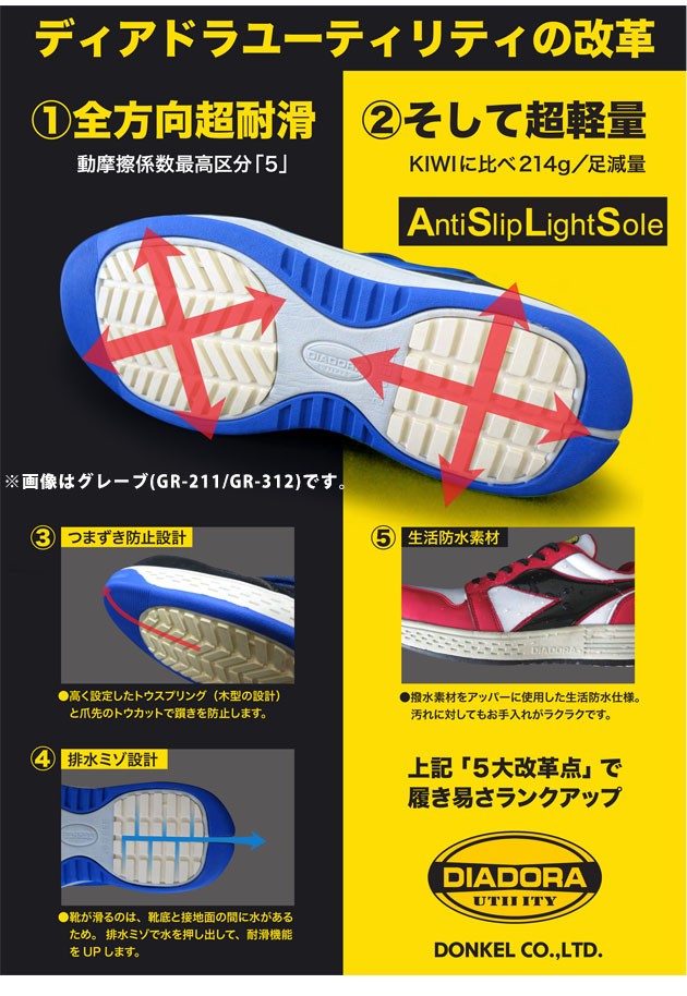 DIADORA|ディアドラ|安全靴|KEA ケア KE-16 KE-24 : 安全靴・作業着