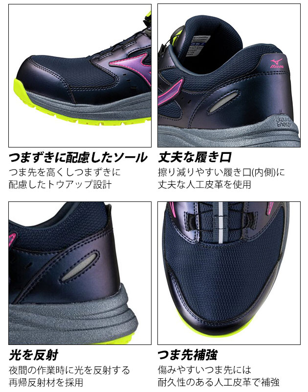 ミズノ F1GA260614 安全靴 オールマイティ LS III 53L BOA(2026年限定