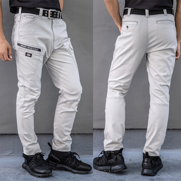 [ユニフォームU-style] 【Dickies】ディッキーズ ストレッチカーゴパンツ D-2885#3/シルバー 3L ハンカチ付 作業服・作業用品 ストレッチカーゴパンツ ディッキーズDickies d-2885【サンワーク本店】