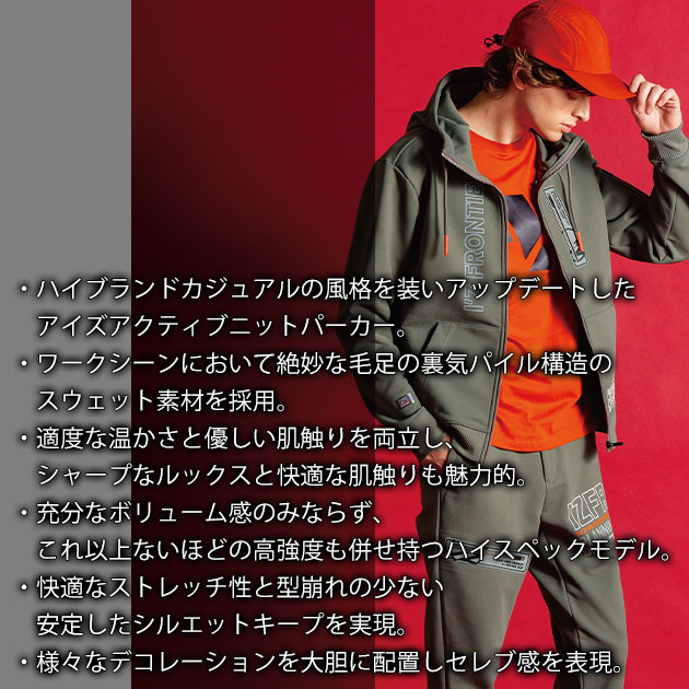 アイズフロンティア 8930・8933 秋冬作業服 作業着 P.D.ストレッチ