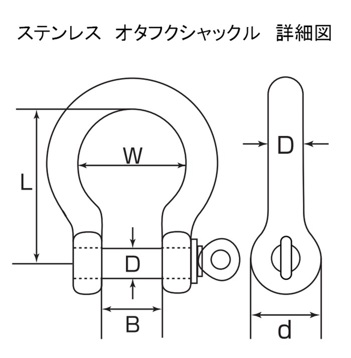 SUS オタフクシャックル BS-13 1個入 :400001358:カナモノのあさのヤフー店 - 通販 - Yahoo!ショッピング