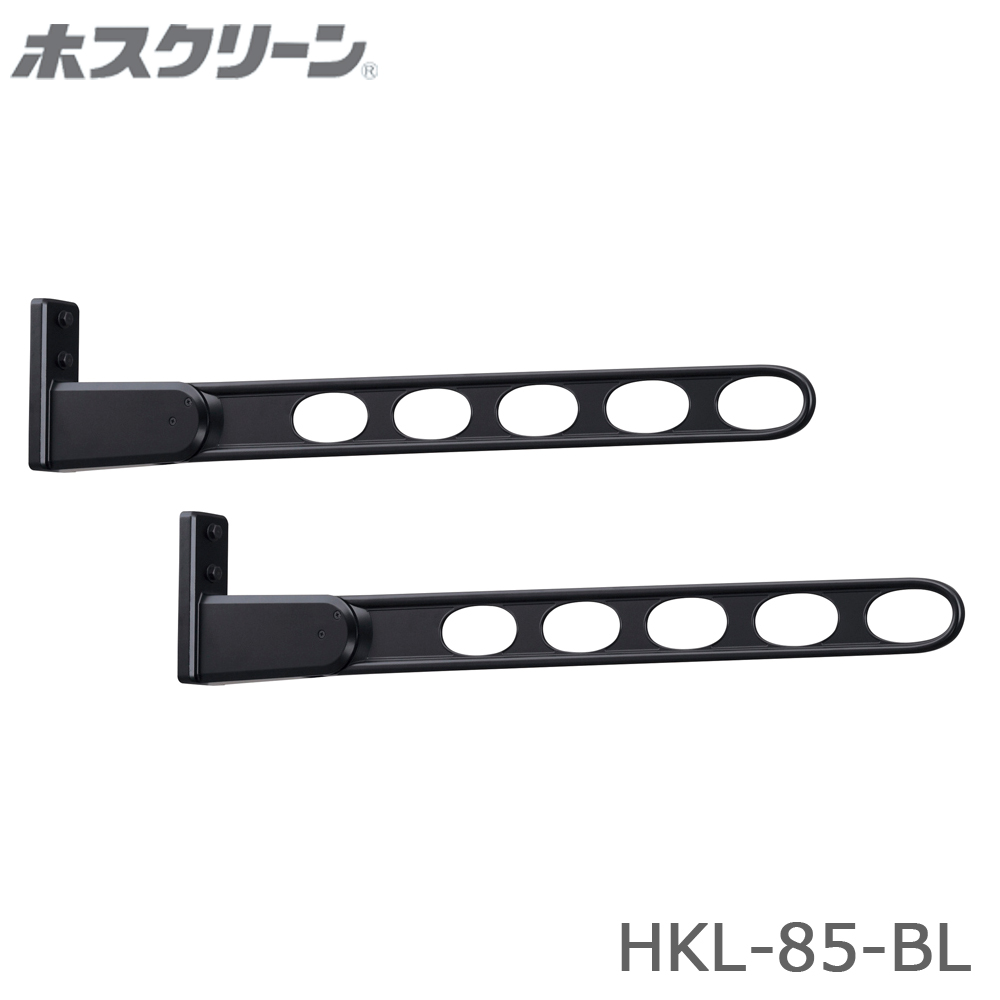 川口技研 ホスクリーン HKL-85-BL ブラック 窓壁用 2本入り 木下地用