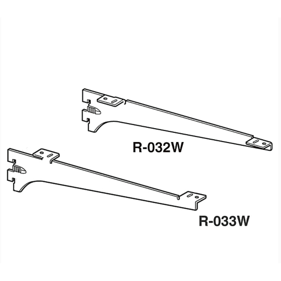 ROYAL ロイヤル R-032W R-033W-350 ホワイト 木棚用ブラケット 左右セット 呼350ミリ
