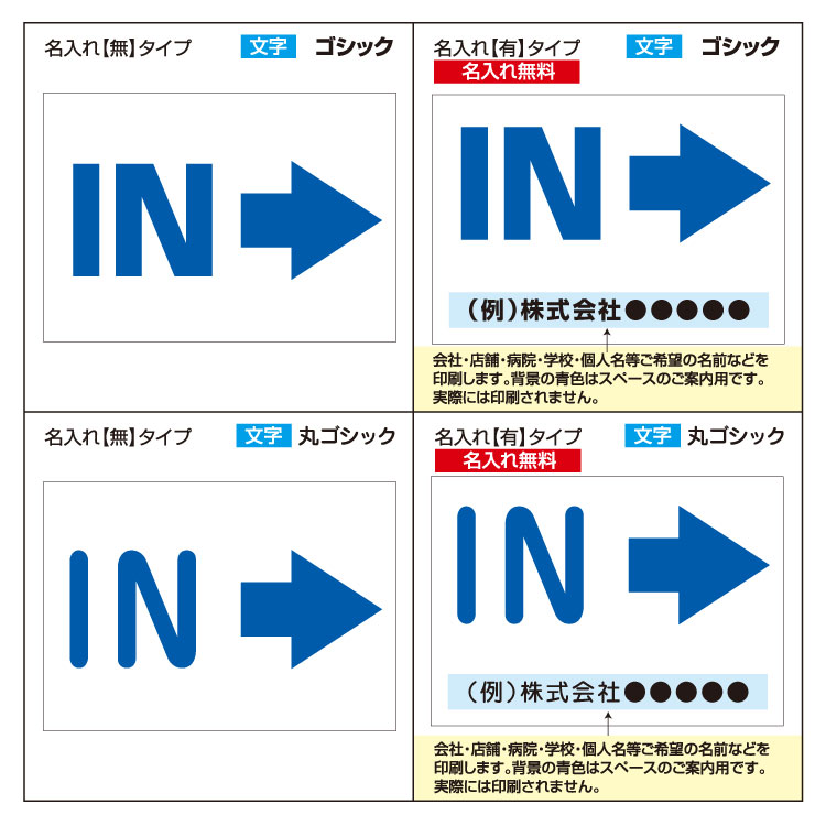 看板 B3 駐車場案内板 右向き矢印 IN 名入れ無料 長期利用可能 : 看板