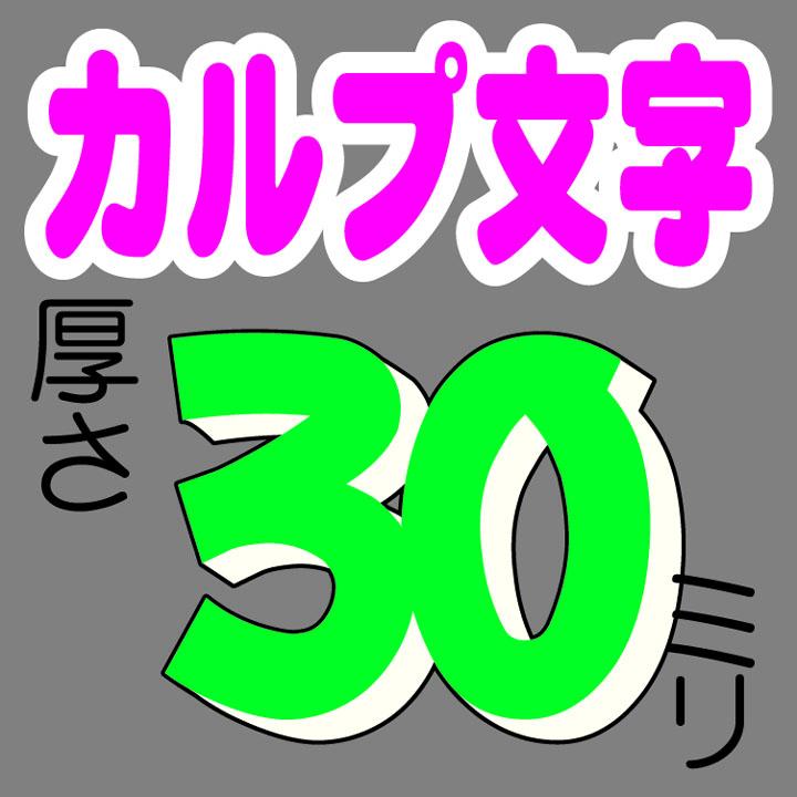 300ミリ角（1文字）看板 立体文字 30ミリカルプ切り文字 : karupu305