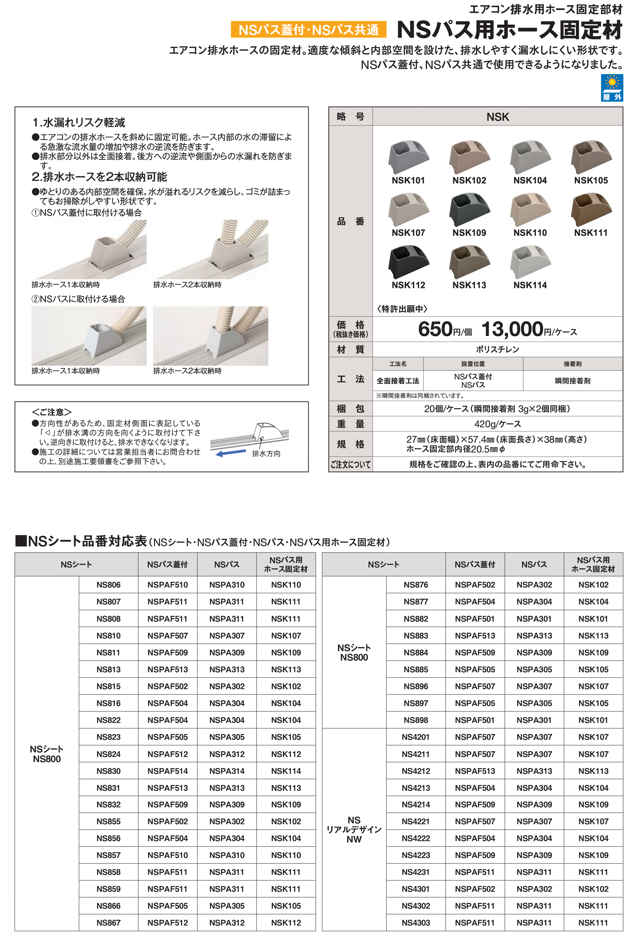 東リ 防滑性シート NSパス用ホース固定材 【ケース売り(20個