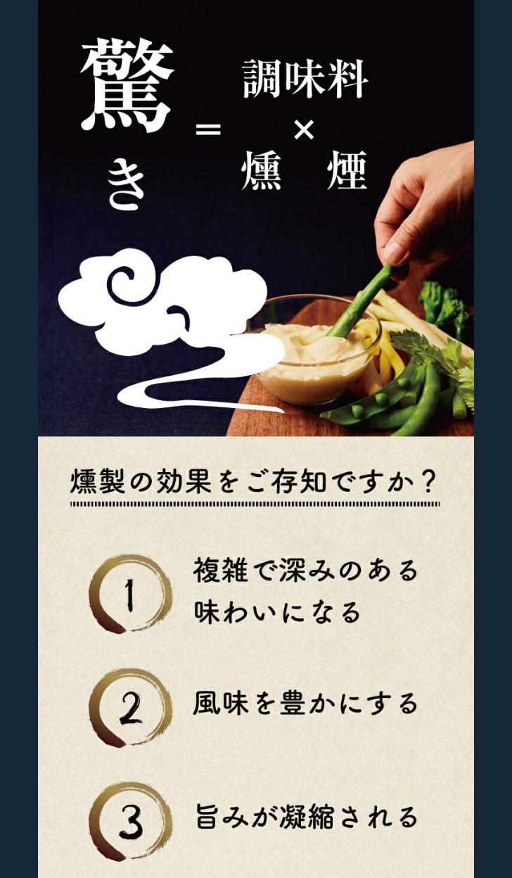 共通 燻製が生む深い香りと余韻
