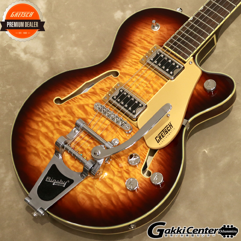 Gretsch ( グレッチ ) G5655T QM Electromatic Center Block Jr. Single Cut Quilted Maple with Bigsby, Sweet Tea [S/N: CYGC22111782] :00022 00110340:御茶ノ水楽器センター(神田商会オンラインストア)