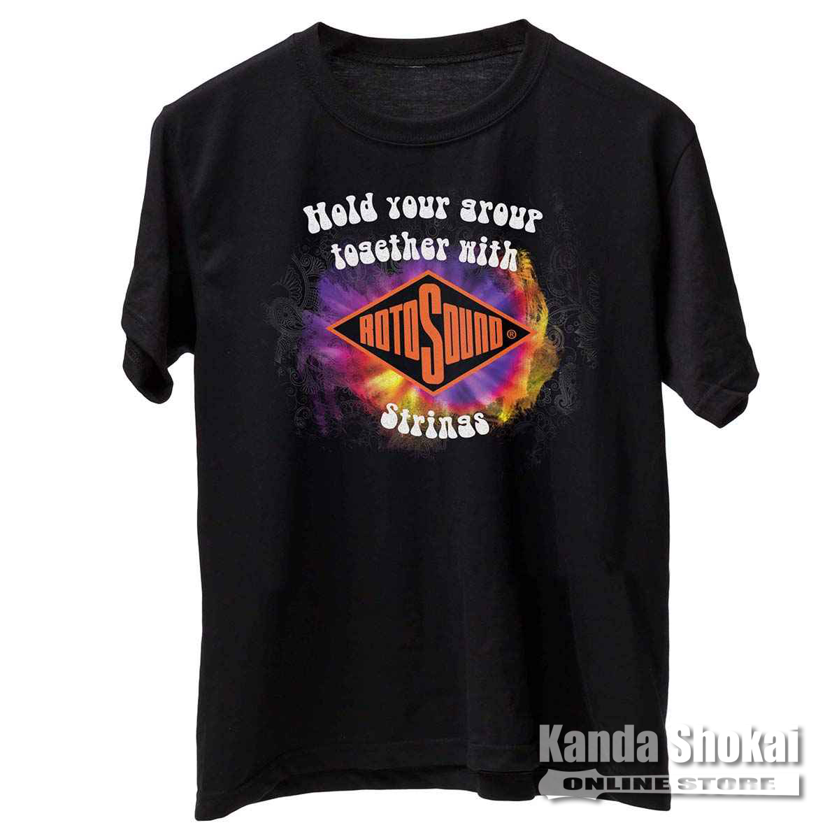 Rotosound ( ロトサウンド ) Hold Your Group Togerther with Rotosound Strings T-Shirt, Extra Large｜kanda-store