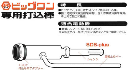 ユニカ(工具) ユニカ R-NUTビッグワン専用打込棒セット NBGR