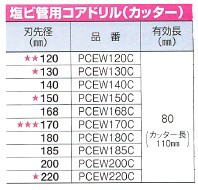 ミヤナガ エンビカンヨウコア／ポリカッターΦ１８０ ( PCEW180C ) （株