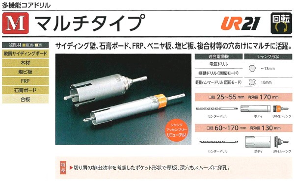について unika/ユニカ 多機能コアドリル マルチタイプ SDSシャンク