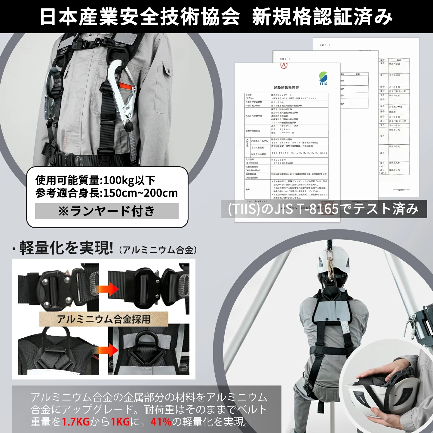 フルハーネス安全帯 新規格適合 墜落制止用器具 安全帯 フルハーネス 2丁掛け 簡単着脱 ハーネス 高所作業 新規格 ステンレス鋼 日本語説明書 :  kj001 : Kandar - 通販 - Yahoo!ショッピング