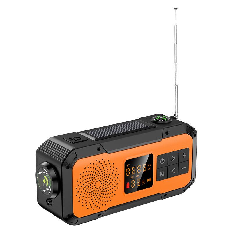 防災ラジオ 手回し AM ワイドFM 携帯 ラジオ 懐中電灯 bluetooth