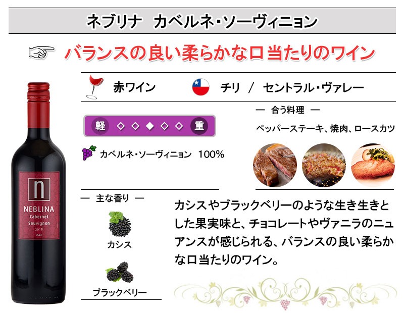 【翌日発送可能】 赤ワインセット 南米産カベルネ・ソーヴィニョン6本セット チリ ワイン