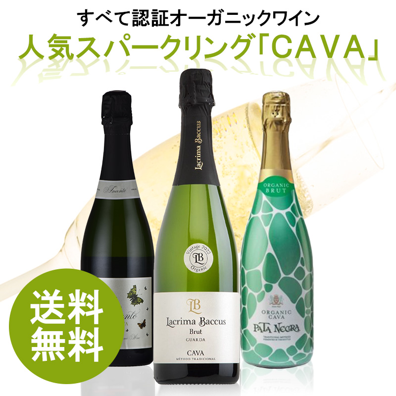 最も優遇 セット 3本 カヴァ オーガニック スパークリング CAVA スペイン ワイン