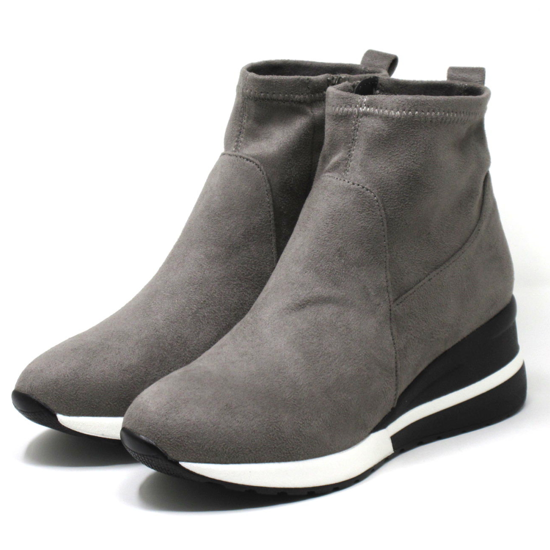 幅広 ワイズ 3E ブーツ  ショートブーツ 大きいサイズ レディース 25.5cm 26cm 26.5cm 対応 スニーカーブーツ 1002TW |  | 02