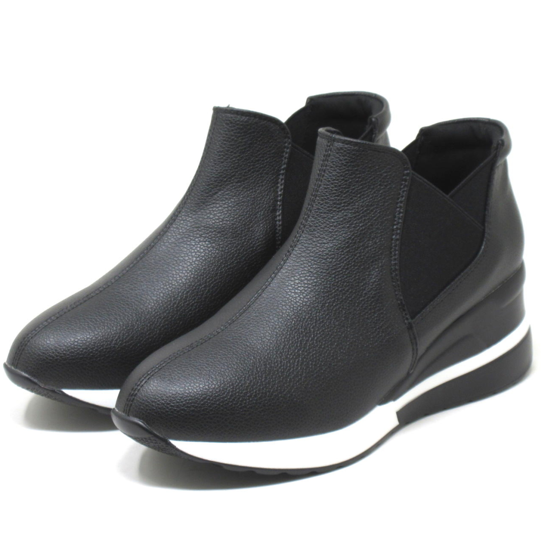 幅広 ワイズ 3E ブーツ  ショートブーツ ブーティー 大きいサイズ レディース 25.5cm 26cm 26.5cm 対応 サイドゴア スニーカーブーツ ブーティ 2545TJ |  | 02