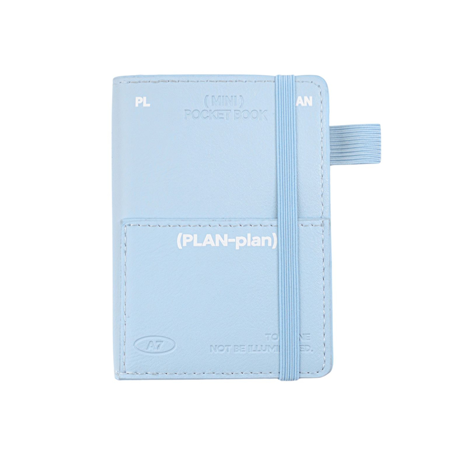 水色　ノート 新発売】 ミニノート A7 無地 方眼 PUカバー 防水 ペンホルダー ゴム