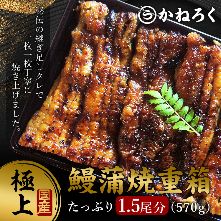 鰻蒲焼重箱 極上（570g）】 鰻重箱 ウナギ うなぎ 鰻 国産 炭火焼き 浜松 土用 丑の日 蒲焼き 鰻丼 ギフト お中元 お取り寄せ 美味しい  :uj00100:かねろく - 通販 - Yahoo!ショッピング