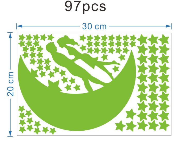 メルヘンウォールステッカー 星 蛍光シール プラネタリウム 綺麗な 月 スイッチ周り 蓄光 夜光 星降る夜 猫 暗い所で光る 天使 地球 恋人 宇宙  インテリア 女神 :4389:Bomyurei - 通販 - Yahoo!ショッピング