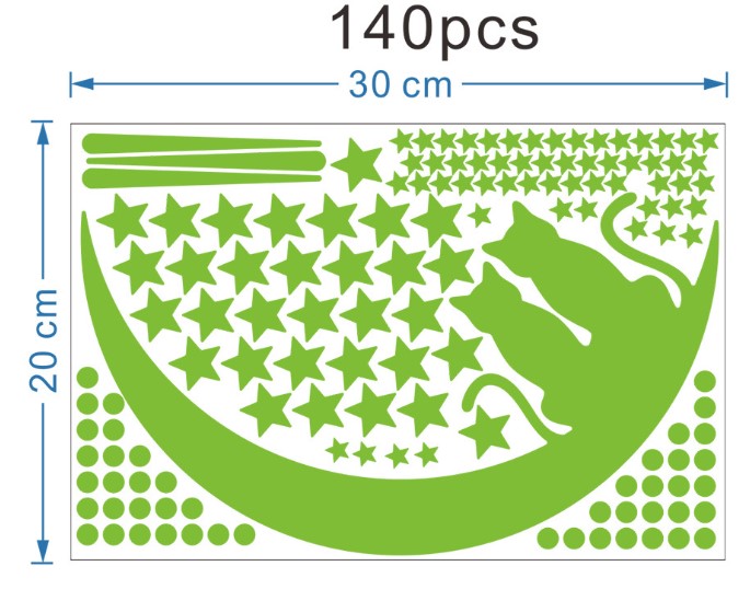 メルヘンウォールステッカー 星 蛍光シール プラネタリウム 綺麗な 月 スイッチ周り 蓄光 夜光 星降る夜 猫 暗い所で光る 天使 地球 恋人 宇宙  インテリア 女神 :4389:Bomyurei - 通販 - Yahoo!ショッピング