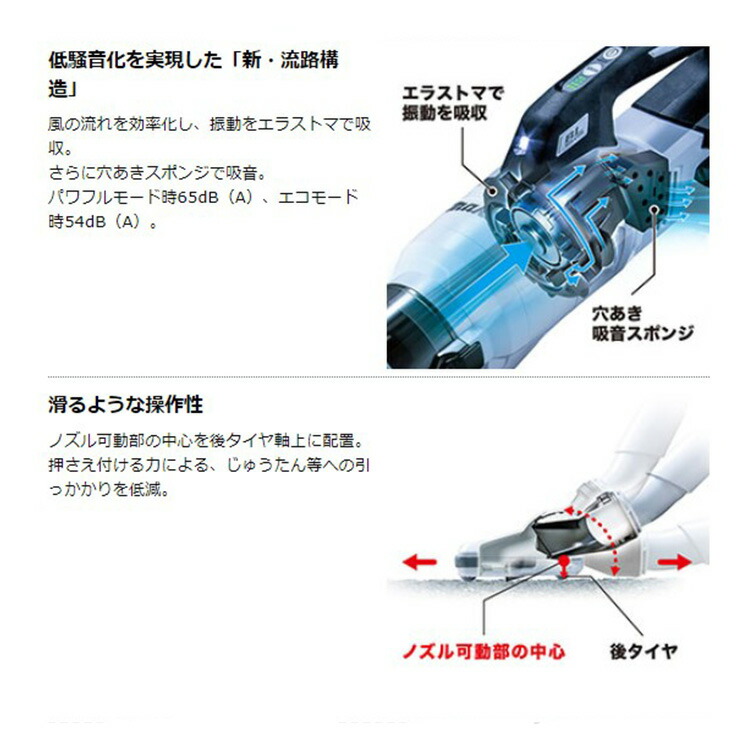 純正品) マキタ 充電式クリーナー 紙パック式 CL002GRDCO ロック