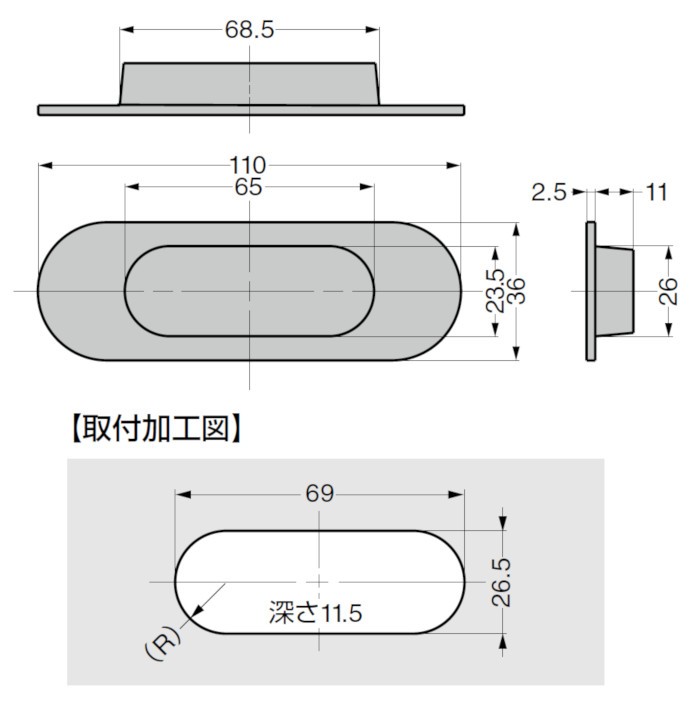 堀込引手 ３９２２型 スガツネ LAMP 3922100 堀込ハンドル 代用金めっき :lmp-3922100:カネマサかなものe-shop - 通販  - Yahoo!ショッピング