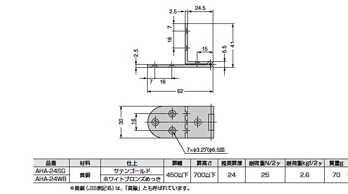 スガツネ アングル丁番 A型 かぶせ扉用 LAMP AHA-24SG-50 サテン