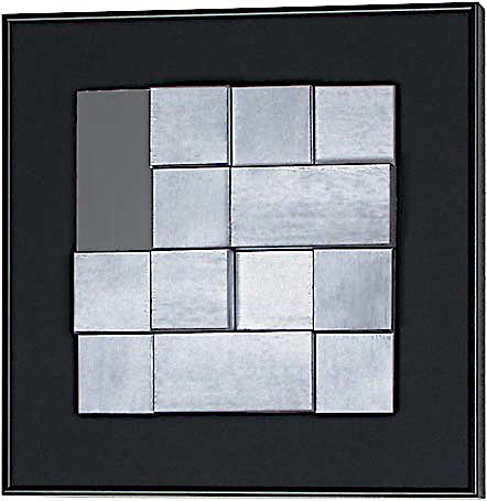 ベルク グリーンモード アートデコ アートパネル メタルスタイル [METAL STYLE 3194] AR3194 W300×H300×D54mm 木シルバー塗装・ミラーシート 0.9kg