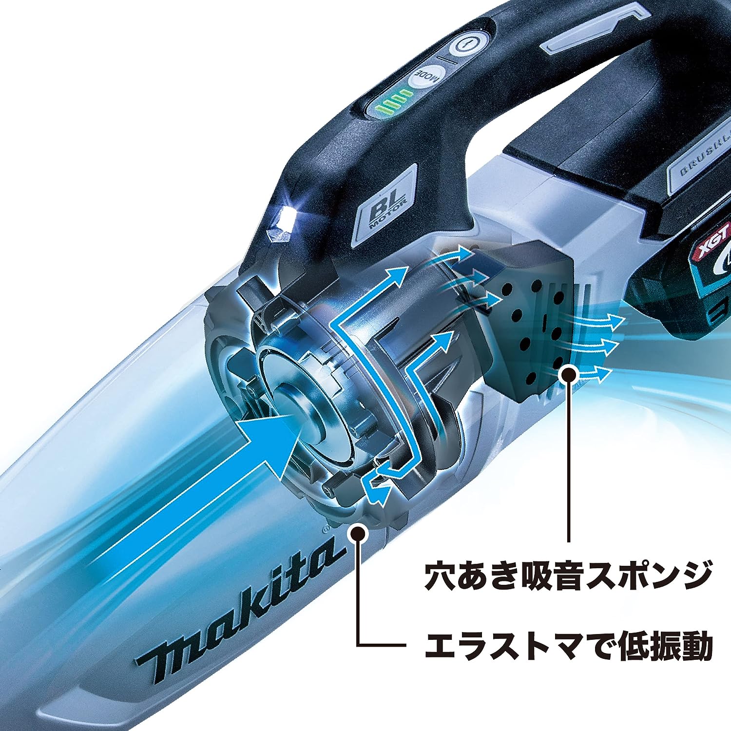 (純正品) マキタ 充電式クリーナー 紙パック式 CL002GZCO ロック付サイクロンアタッチメント 40V コードレス  makita オリーブ 本体のみ バッテリ・充電器別売｜kanemasa-k｜04