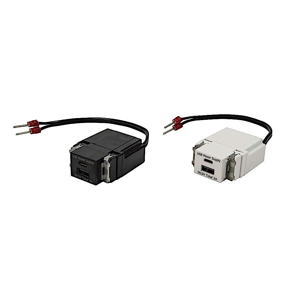 スガツネ 埋込充電用USBコンセント USB Type-C/Type-A対応 DM1-CA3T-BL