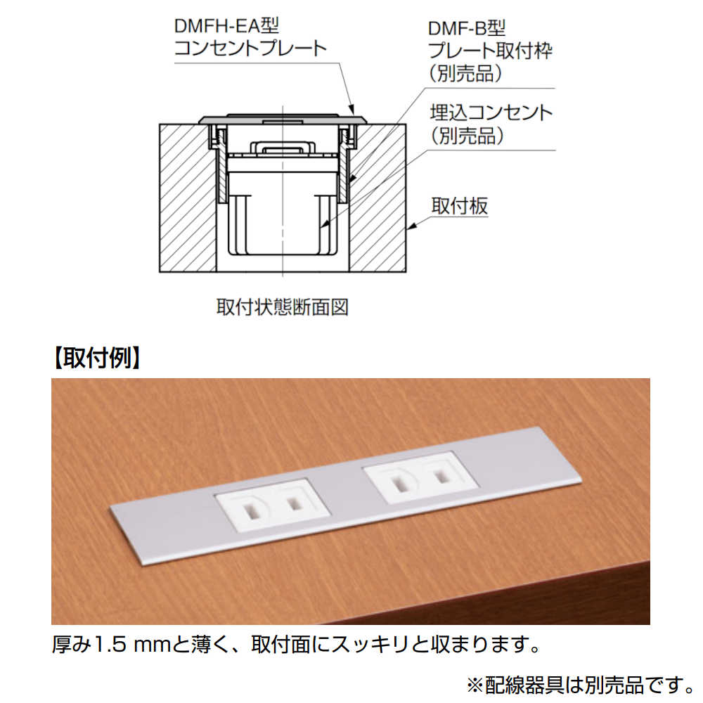 スガツネ コンセントプレート 堀込仕様 クールメタルシリーズ LAMP