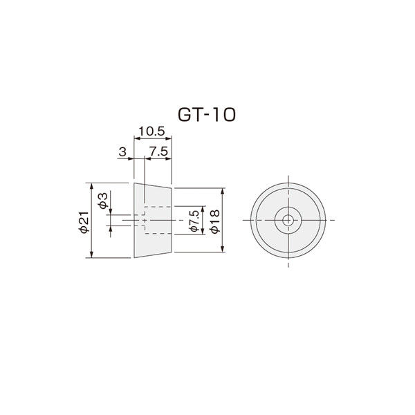 アトムリビンテック GTゴム戸当り (引戸ストッパー) サイズ：φ21