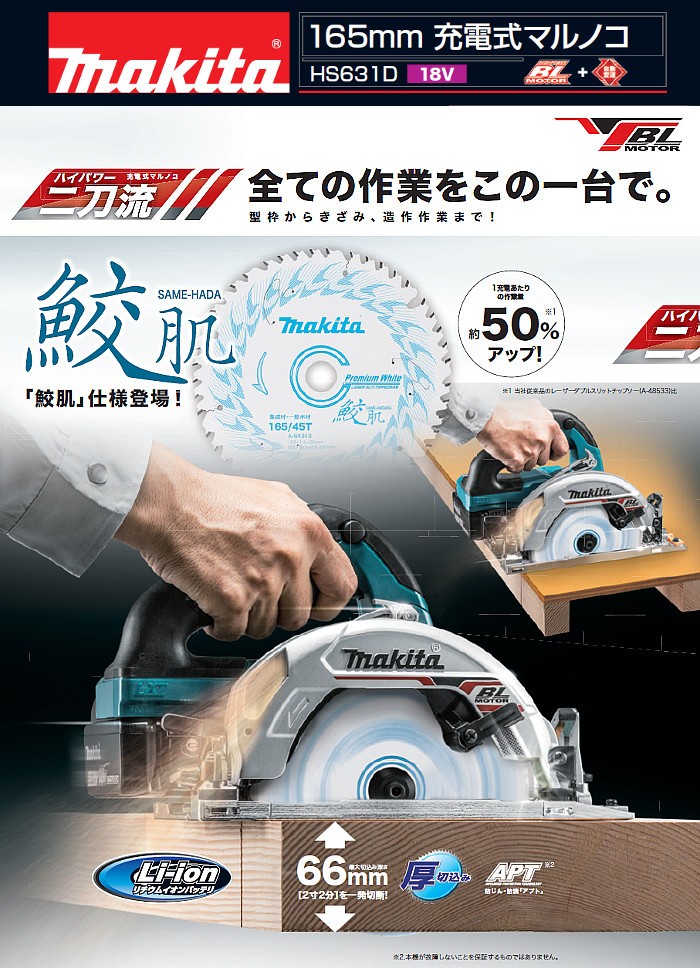 6日まで!ポイント5倍】(純正品) 充電式マルノコ マキタ HS631DZS 18V 