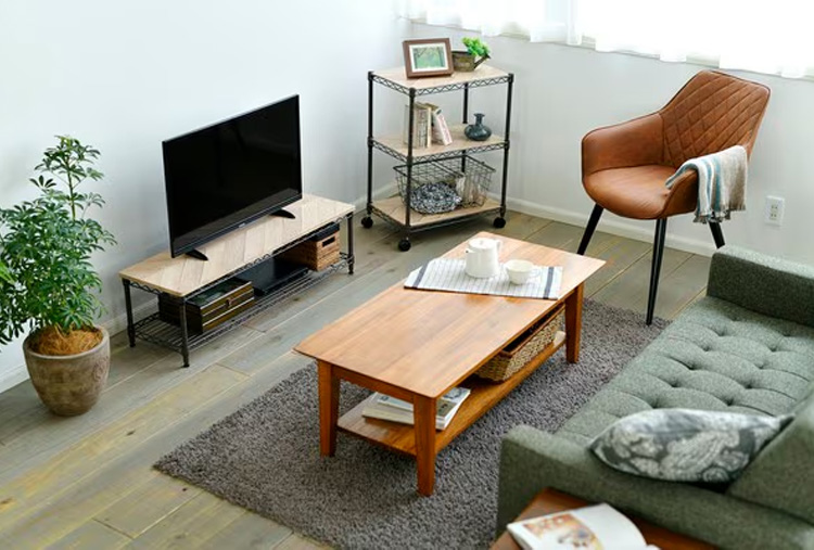 アイリスオーヤマ カラーメタルラック ウッドボード付き ホワイト CMM