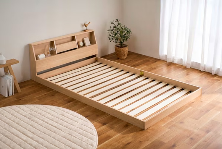 ベッド　フロアベッド FBF-S シングル　ウォールナット アイリスオーヤマ フロアベッド FBF-S シングル ウォールナット