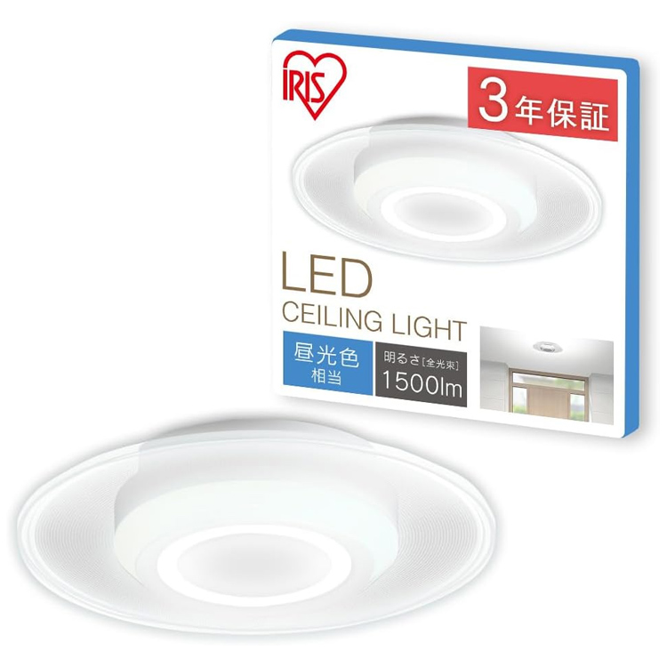 アイリスオーヤマ 小型シーリングライト 導光板 LED SCL-150D-LGP 約1500lm 昼光色｜kanemasa-k