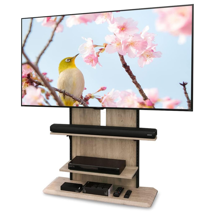 注目の アイリスオーヤマ ライト UTS-900R-LN スタンドテレビ台 テレビ台