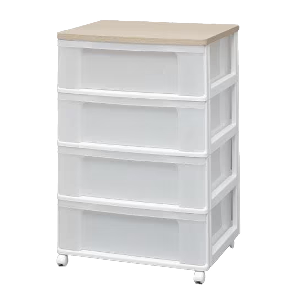 美品アイリスオーヤマ チェスト W654P ホワイト×木目調 幅54cm 4段 アイリスオーヤマ ウッドトップチェスト W654P 4段 ホワイト