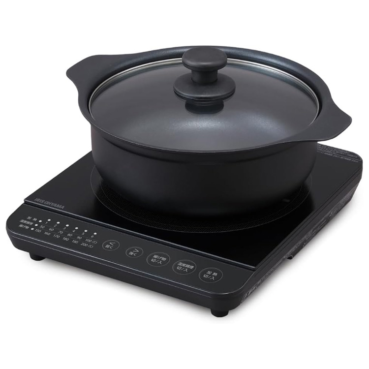 アイリスオーヤマ IHコンロ鍋セット 1400W IHKP T39124 B : irs0000102576 : カネマサかなものe shop 11,346円