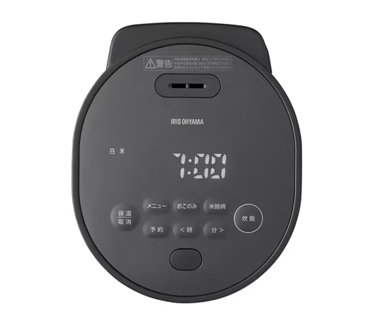 アイリスオーヤマ ジャー炊飯器 3合 RC-MGA30-BH ナチュラルブラック