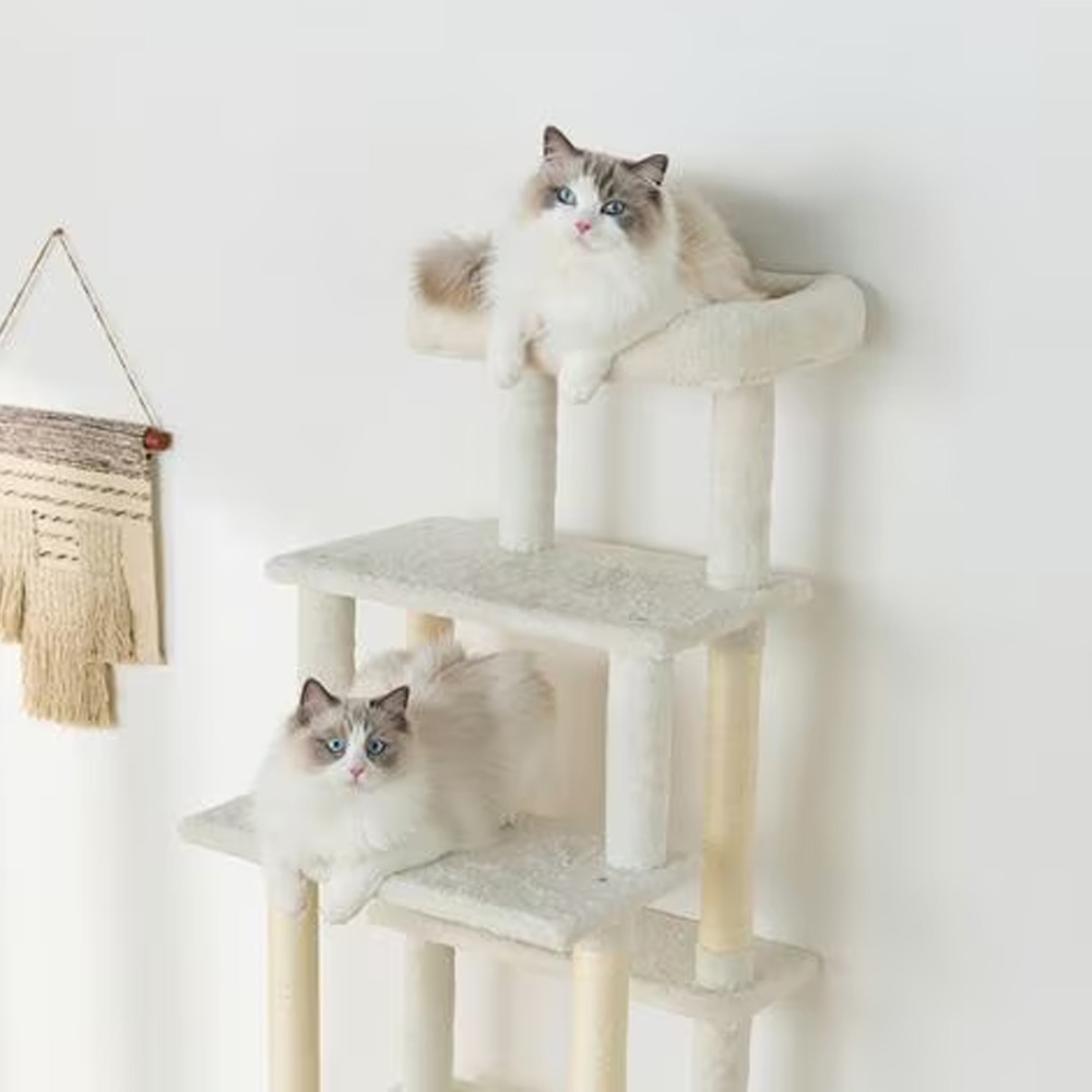 は*ん様 新品アイリスオーヤマ収納ボックス付きファブリックキャットタワーSFC- アイリスオーヤマ 収納付きファブリックキャットタワー SFC-157