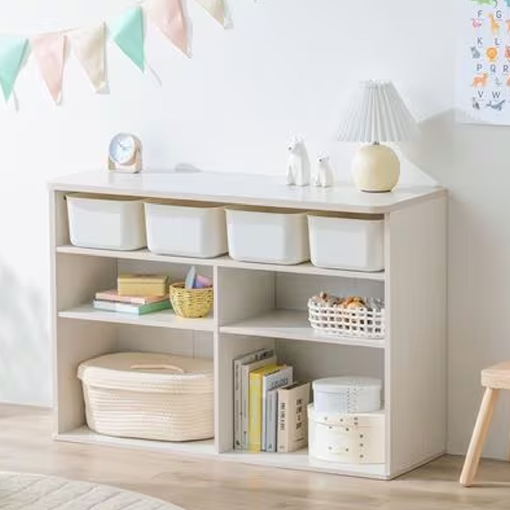 アイリスオーヤマ ラウンドシェルフ RUSR-97W ナチュラル/ライト