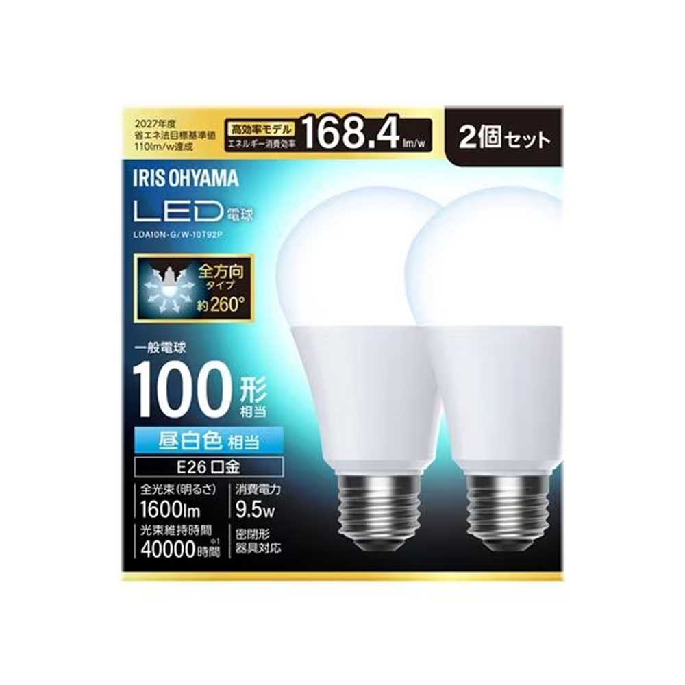�A�C���X�I�[���} LED�d�� E26 LDA10N-G/W-10T92P 2�� �����F/100�`����