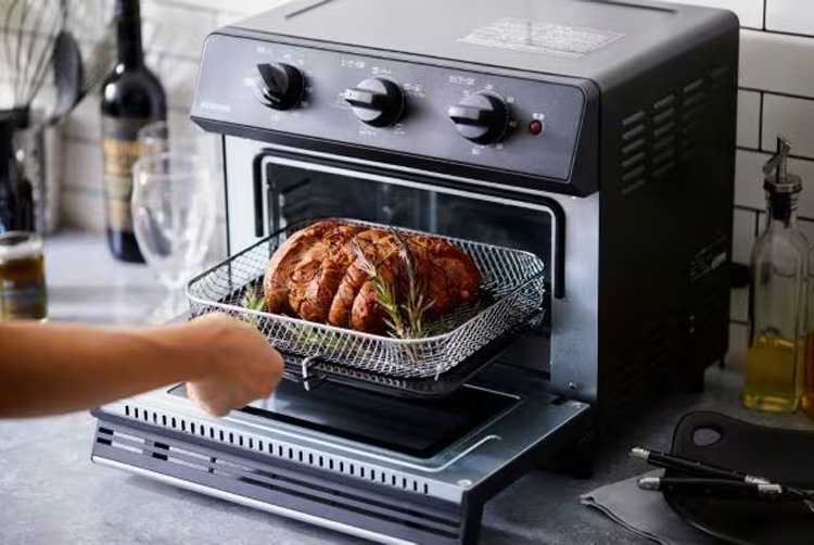 アイリスオーヤマ ノンフライ熱風オーブン ブラック FVX-D14A-B
