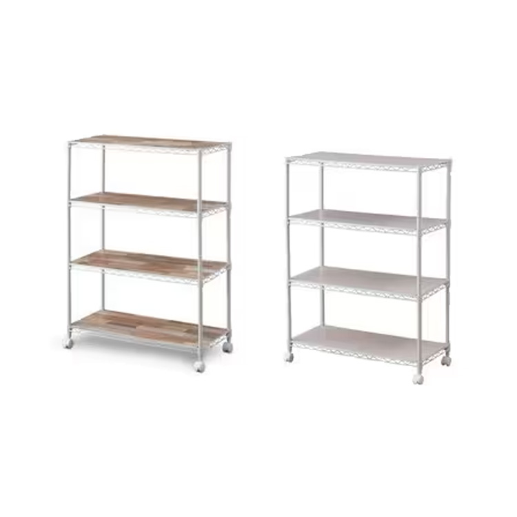 アイリスオーヤマ カラーメタルラック ウッドボード付き ホワイト CMM