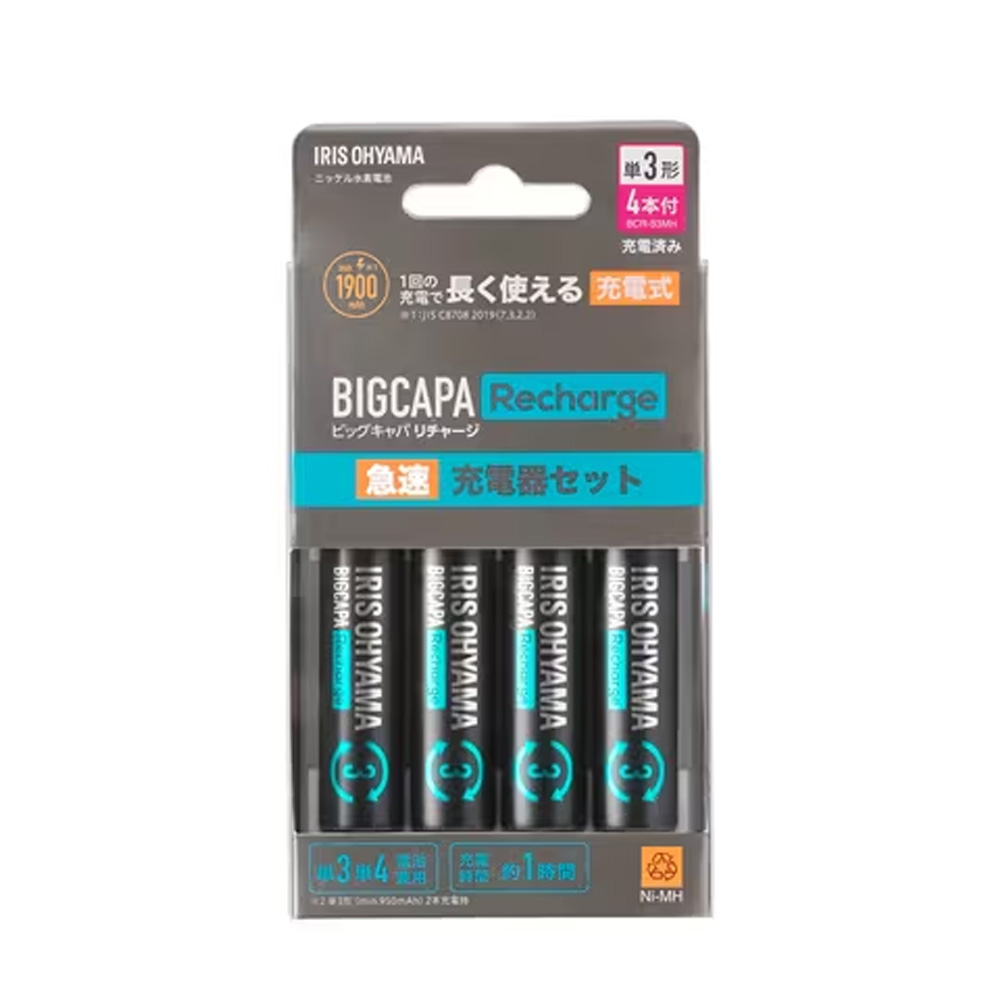 �A�C���X�I�[���} BIGCAPA Recharge �}���[�d��Z�b�g �P3�` 4�{�t BCR-SQC3MH/4S