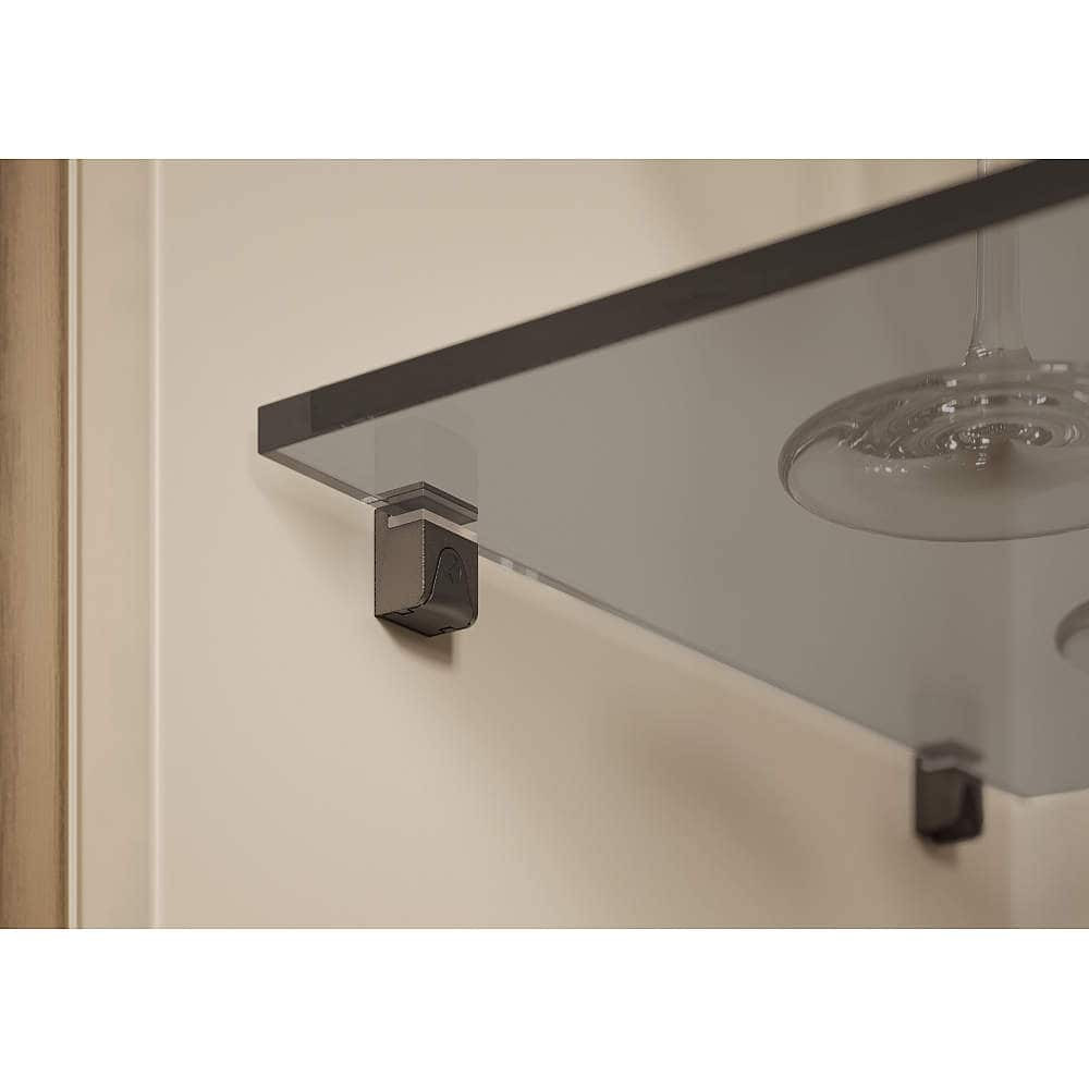 スガツネ ガラス用棚受(固定機能付) 亜鉛合金(ZDC) IT1612-0010YA (5