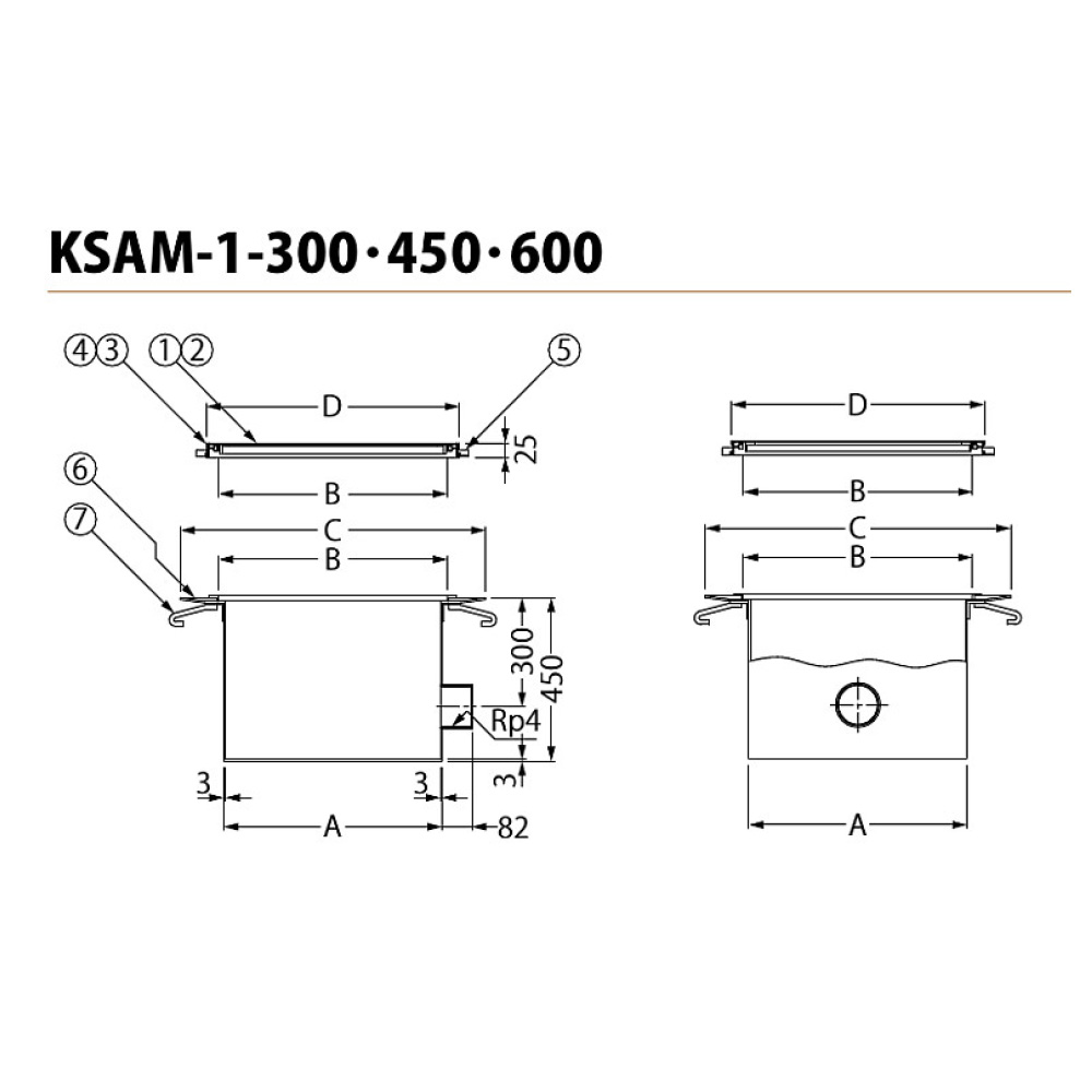 KANESO カネソウ KSAM-1 グリース阻集器 厨房用 屋内用 床吊型 会所桝 グリストラップ グリーストラップ グリスト KSAM-1 ...